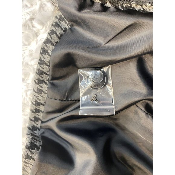 Tommy Hilfiger Houndstooth Blazer Size 2 Elbow Patch Classic Fit Mid Length - Picture 10 of 14